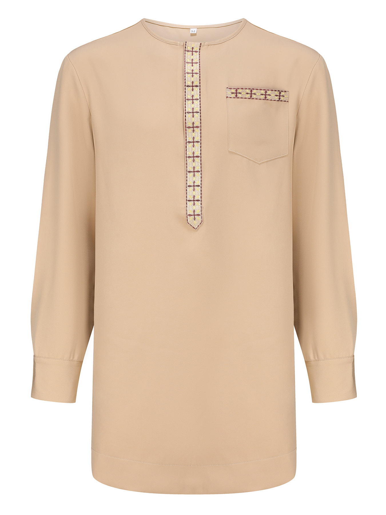 Ethnic Outfit - Embroidered Muslim Two Piece Set Long
