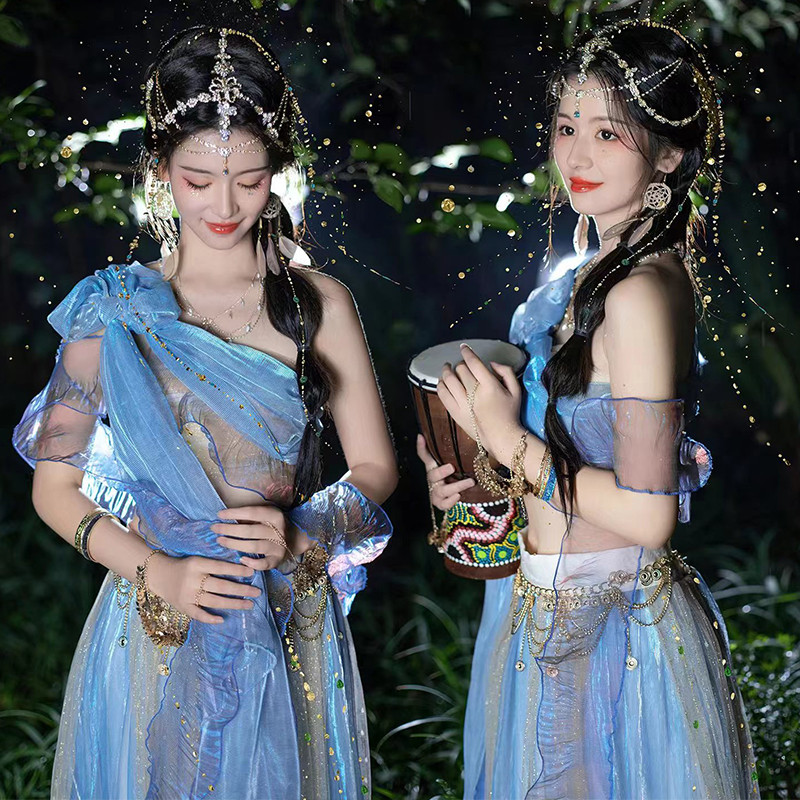 Ethnic Clothing & Online Fashion Store Khaadi Us - Blue Hanji Jasmine Princ Internet Famous