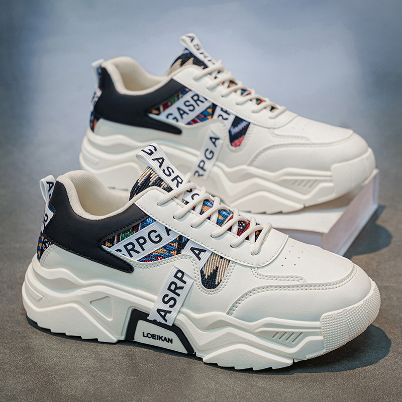 Ethnic Fashion Men - LOEIKAN Men's Ethnic Print Chunky Sneakers,