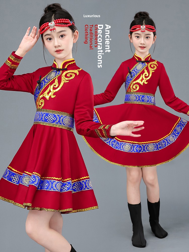 Ethnic Clothing & Online Fashion Store Khaadi Us - Children's Mongolian Ethnic Costume Girls' Mongolian