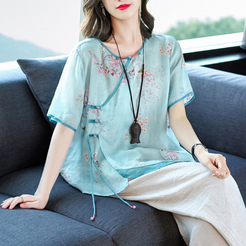 Elegant round Neck Women's T-s - Ethnic Fashion Brands 리뷰 및 가격