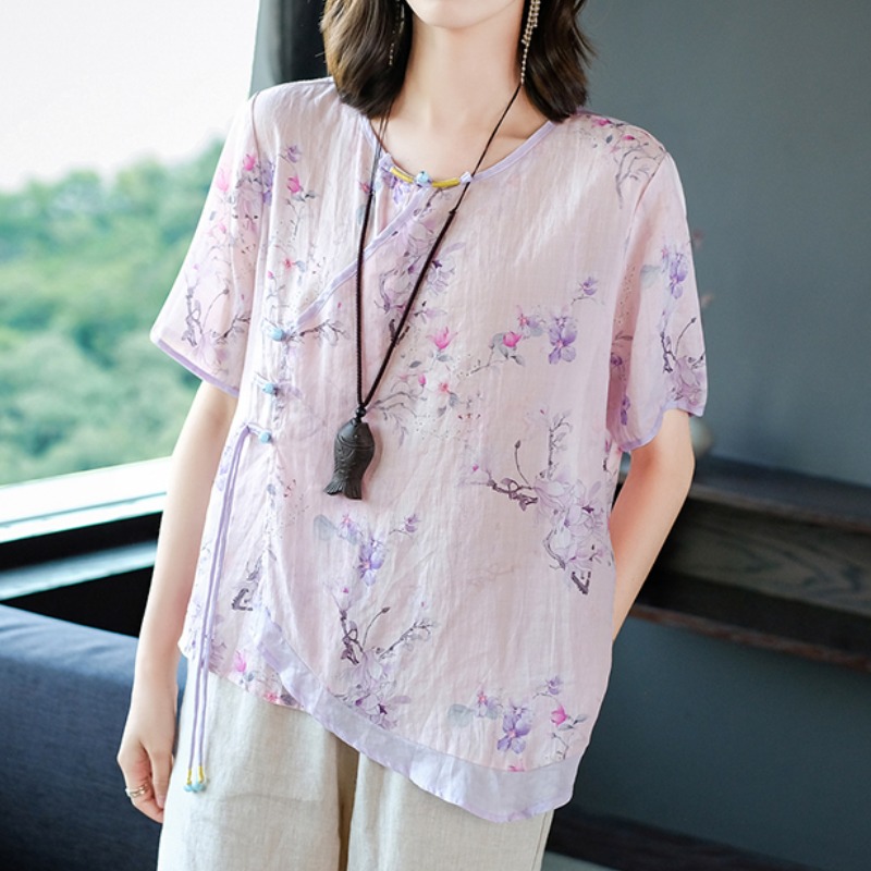 Elegant round Neck Women's T-s - Ethnic Fashion Brands 리뷰 및 가격