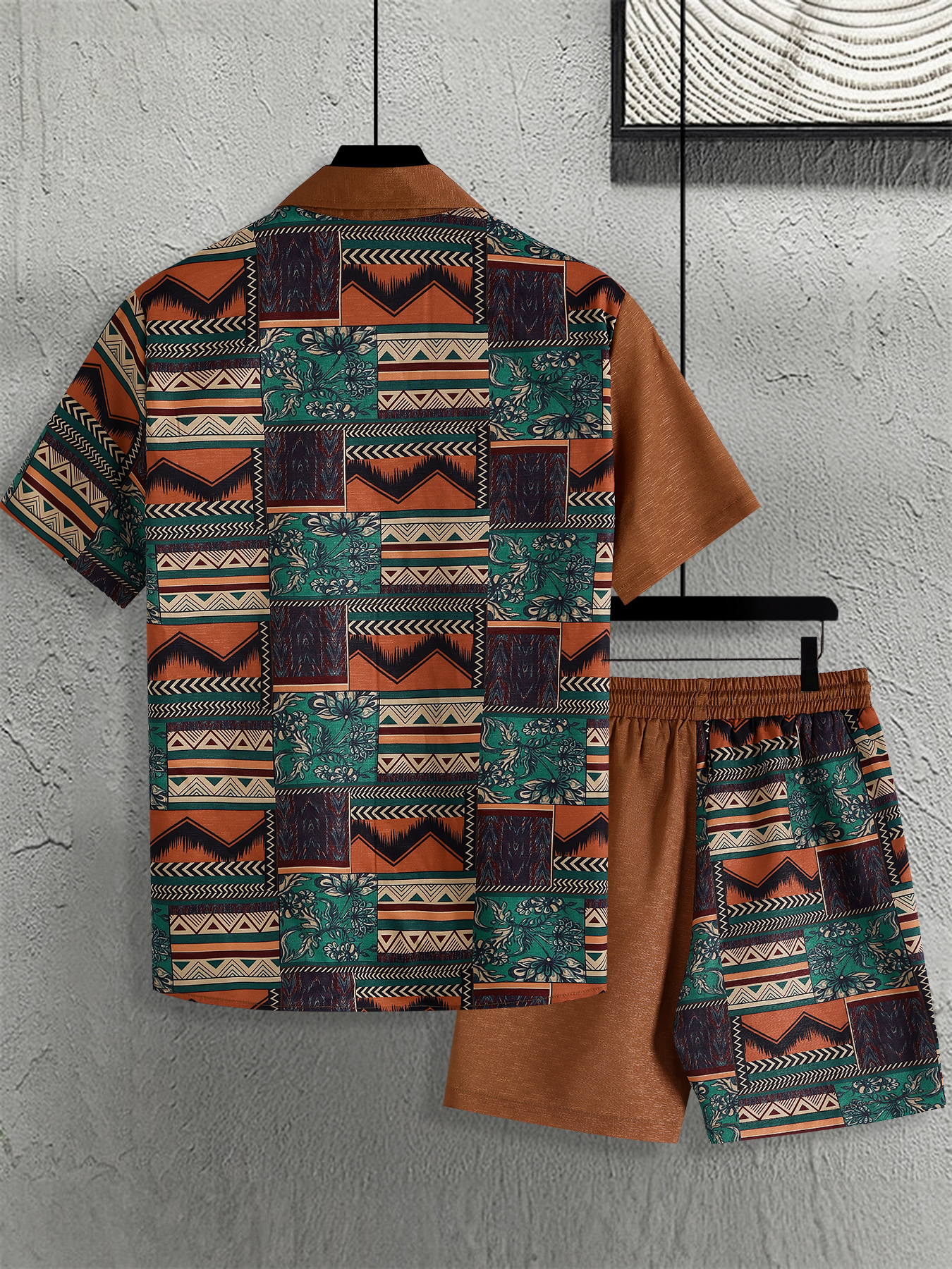 Men's Khaki Ethnic Print Patch - Ethnic Outfit 리뷰 및 가격