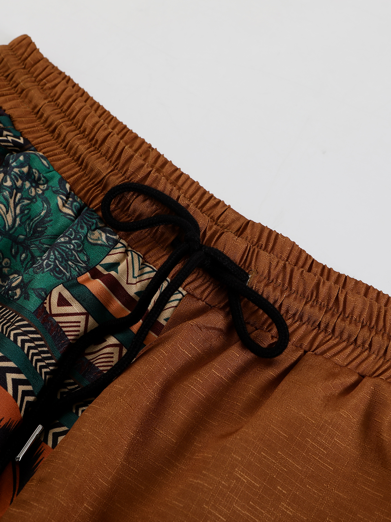 Men's Khaki Ethnic Print Patch - Ethnic Outfit 리뷰 및 가격
