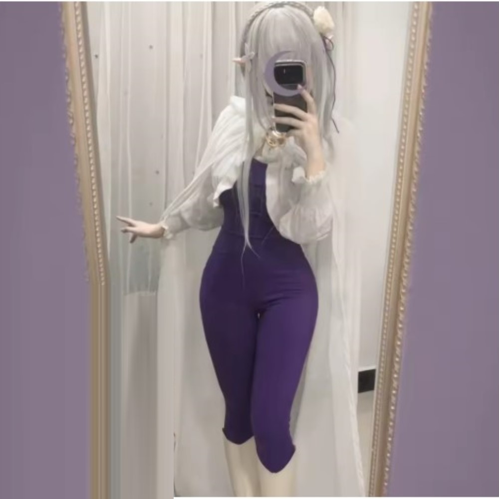 NEW Emilia Rezero Cosplay Cost - Ethnic Outfit 리뷰 및 가격