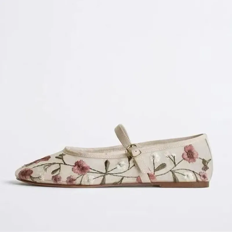 Mesh Embroidered Leisure Balle - Ethnic Fashion Brands 리뷰 및 가격
