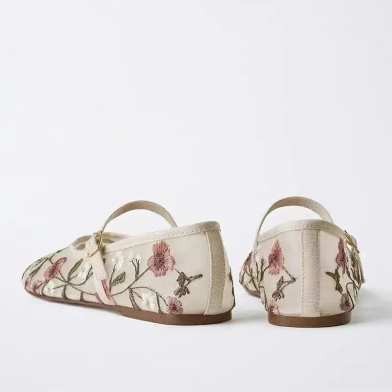 Mesh Embroidered Leisure Balle - Ethnic Fashion Brands 리뷰 및 가격