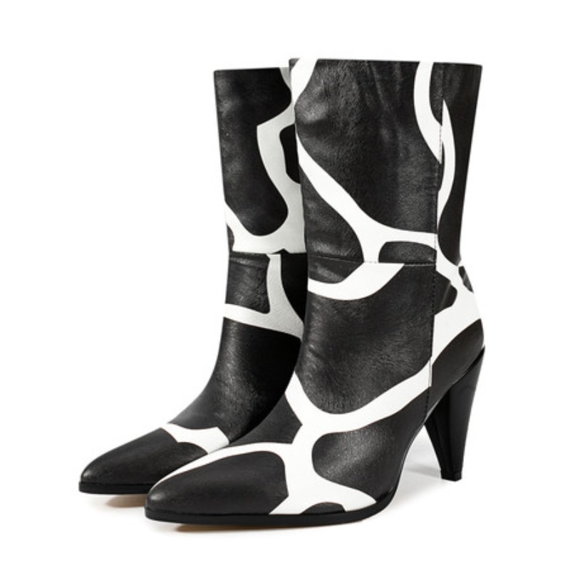 Bicolor Spike Heels Pull On Fa - Ethnic Fashion Runway 리뷰 및 가격