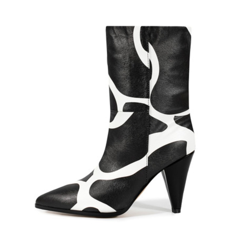 Bicolor Spike Heels Pull On Fa - Ethnic Fashion Runway 리뷰 및 가격