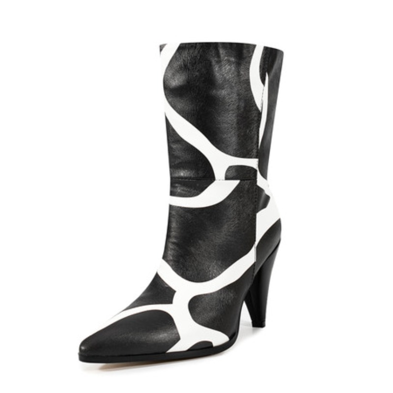 Bicolor Spike Heels Pull On Fa - Ethnic Fashion Runway 리뷰 및 가격