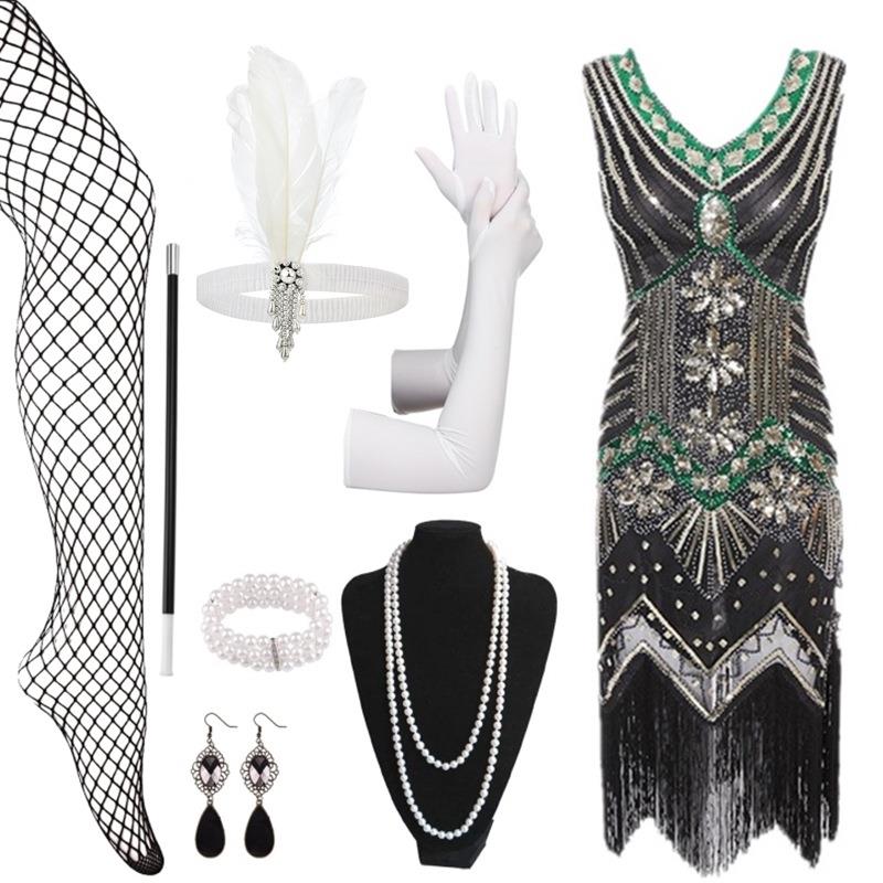 Beaded Tassel Sequin Dress Lat - Ethnic Fashion Brands 리뷰 및 가격
