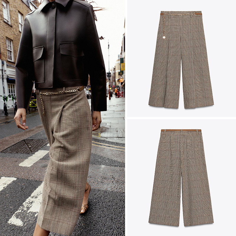 High Waist Loose Plaid Long Ca - Ethnic Clothing & Online Fashion Store Khaadi Us 리뷰 및 가격