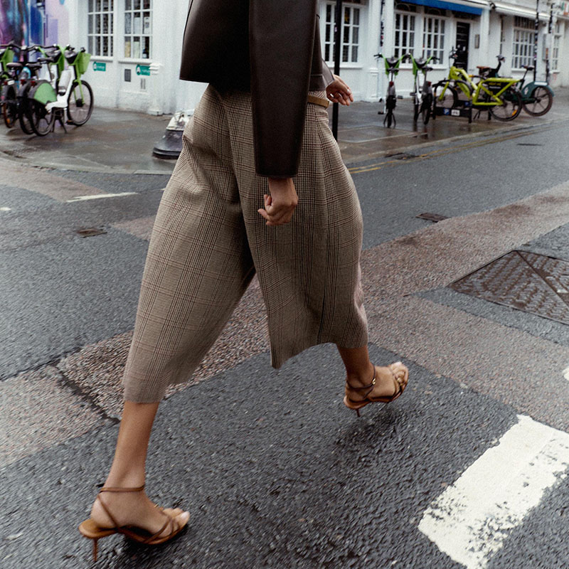 High Waist Loose Plaid Long Ca - Ethnic Clothing & Online Fashion Store Khaadi Us 리뷰 및 가격
