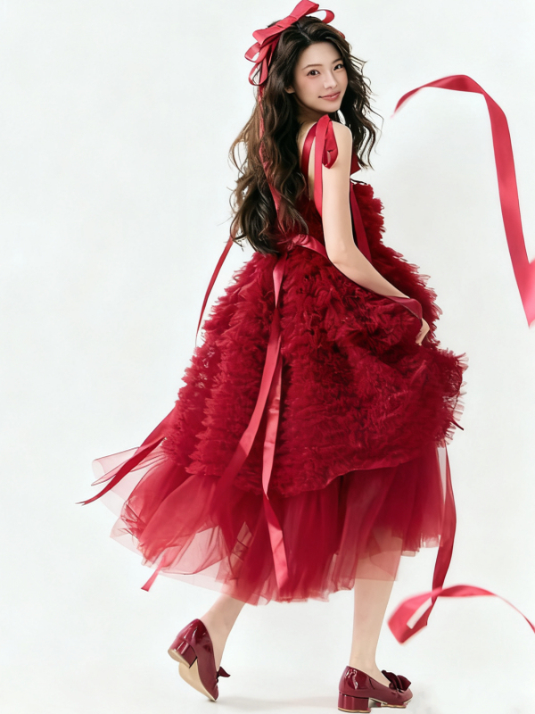 Red Tulle Skirt Artistic Birth - Ethnic Clothing & Online Fashion Store Khaadi Us 리뷰 및 가격