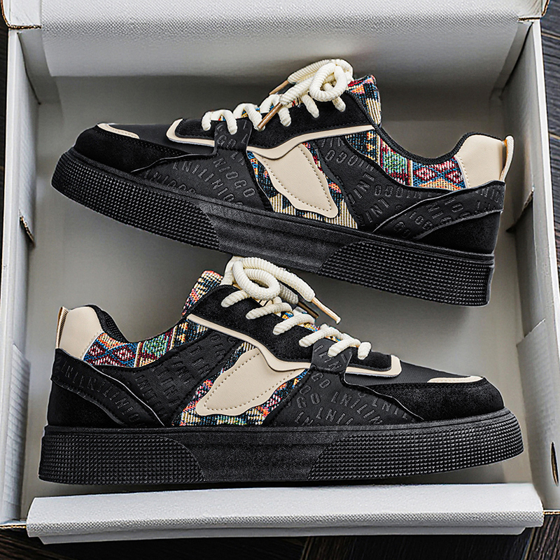 Men's Vintage Patchwork Platfo - Ethnic Fashion Men 리뷰 및 가격