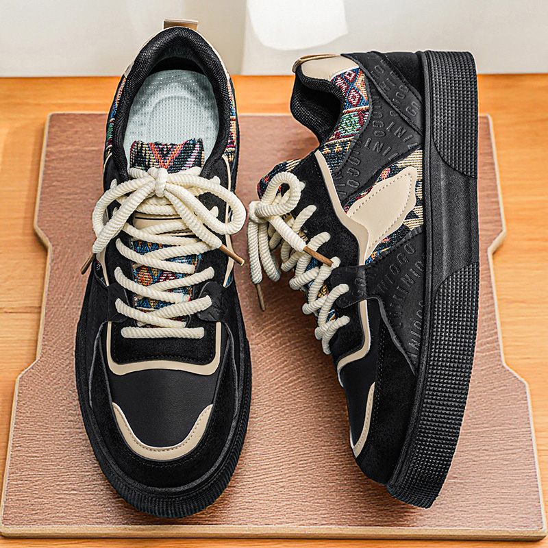 Men's Vintage Patchwork Platfo - Ethnic Fashion Men 리뷰 및 가격