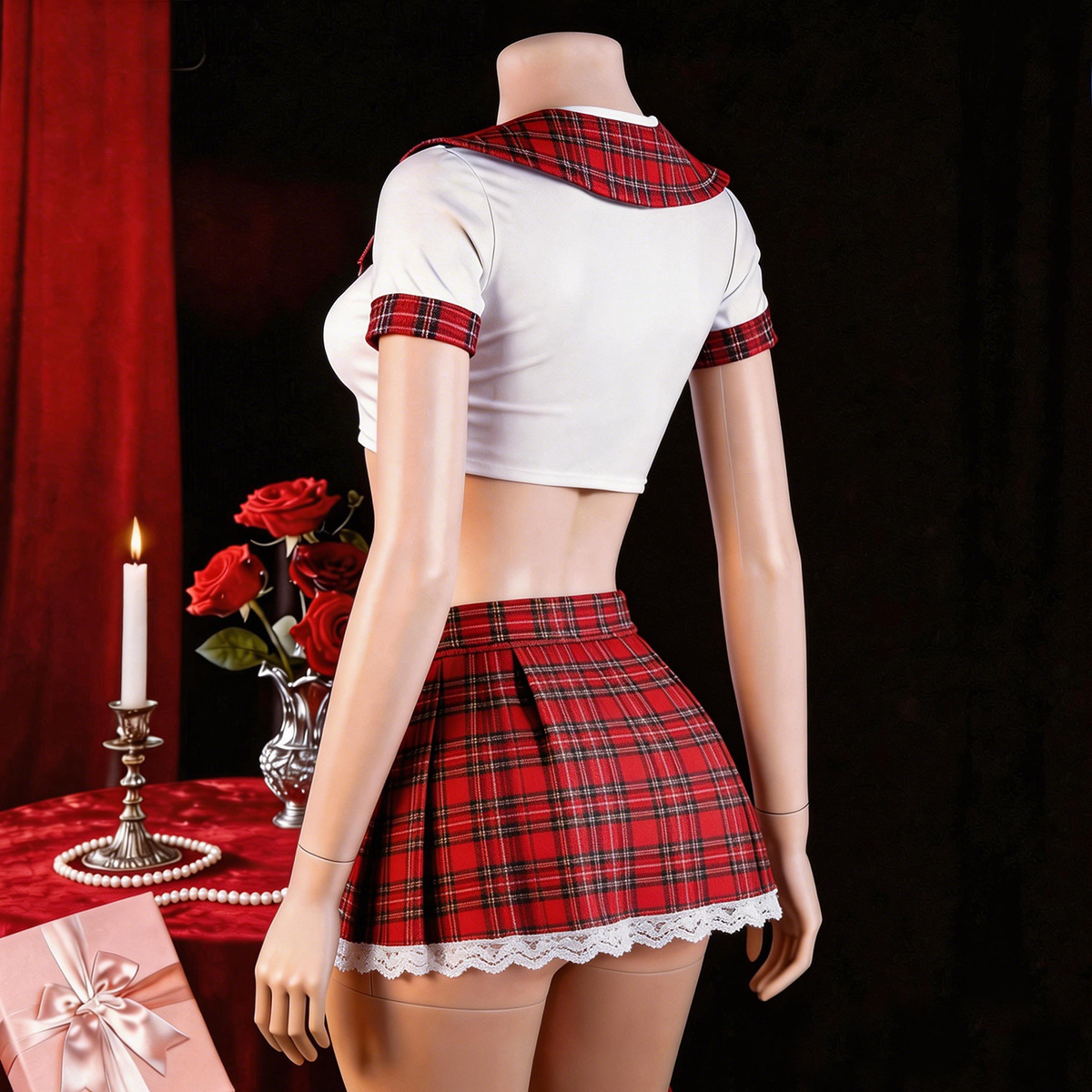 Red Sexy Lingerie Woman Porno  - Ethnic Outfit 리뷰 및 가격