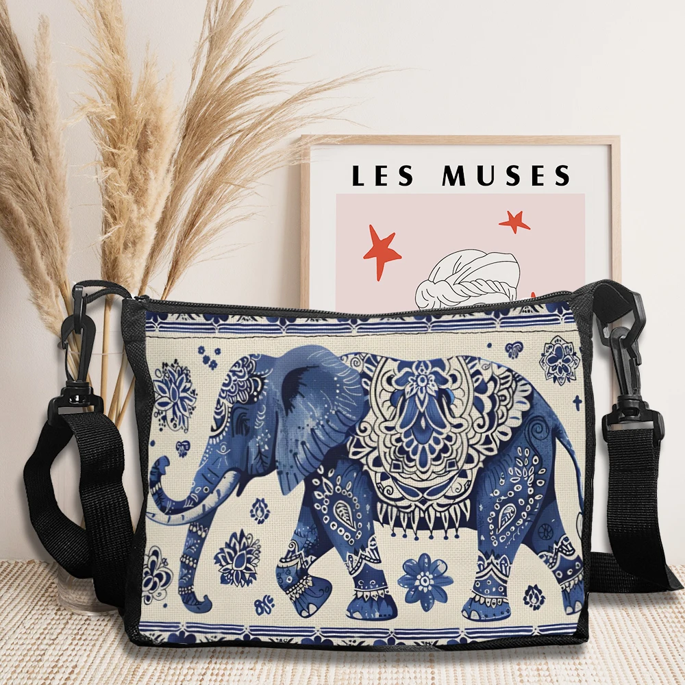 1pc Colorful Elephant Crossbod - Ethnic Fashion Illustration 리뷰 및 가격