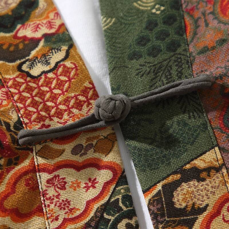 Ethnic Style Print Yukata Men  - Ethnic Fashion Men 리뷰 및 가격